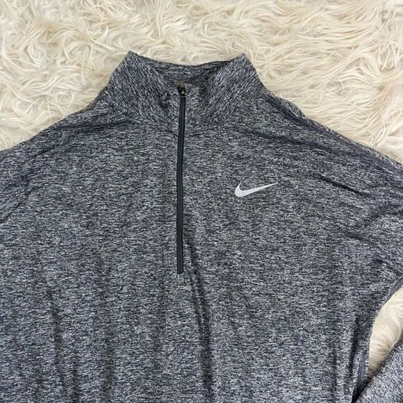 Nike Women's Element 1/2 Zip Running Pullover Top Heathered Grey Medium Running - Picture 7 of 9